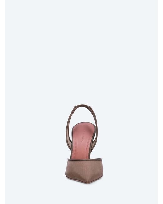 AMINA MUADDI Brown Holli 95 Mesh High-Heeled Sandals