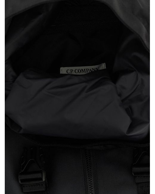C P Company Black The Metropolis Series Backpack for men