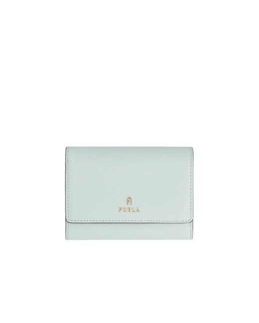 Furla White Logo Plaque Snapped Wallet