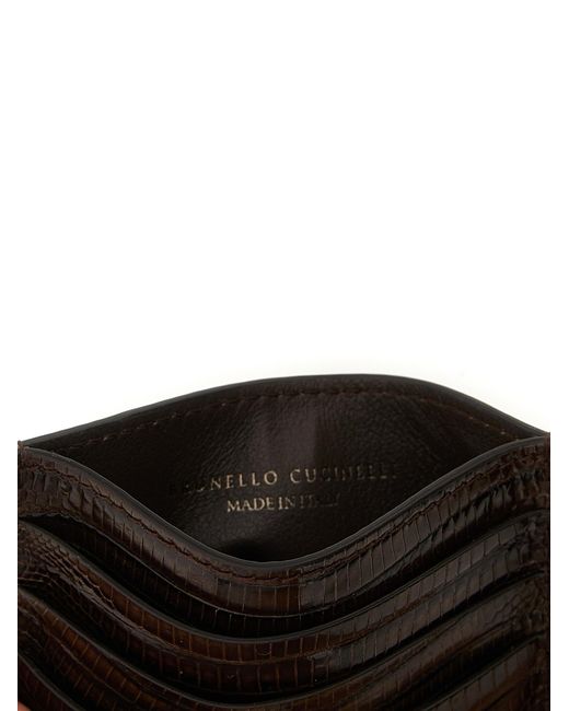 Brunello Cucinelli Brown Multi-Slot Card Holder