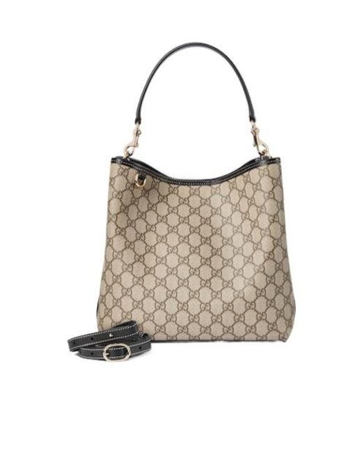 Gucci Natural Gg Emblem Small Shoulder Bag