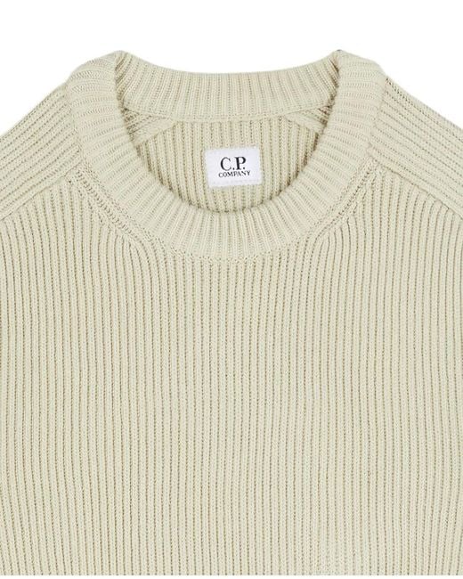 C P Company White Lens-Detail Sweater for men