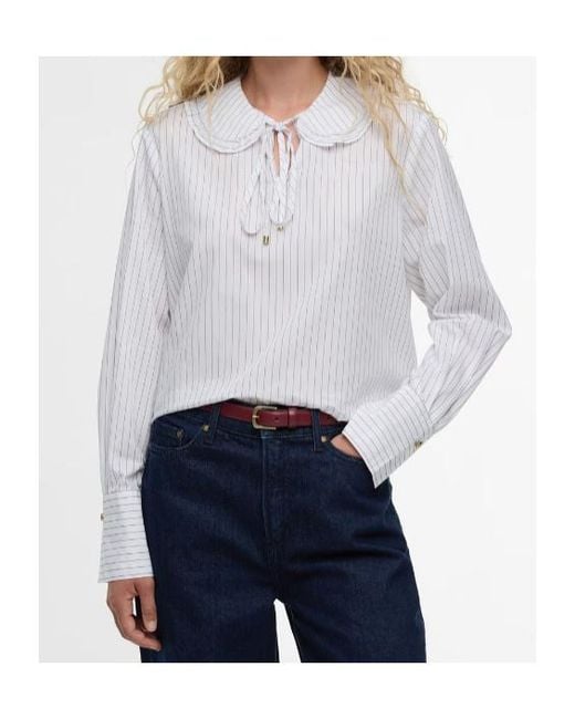 Barbour White B.Li Avery Shirt Ld61