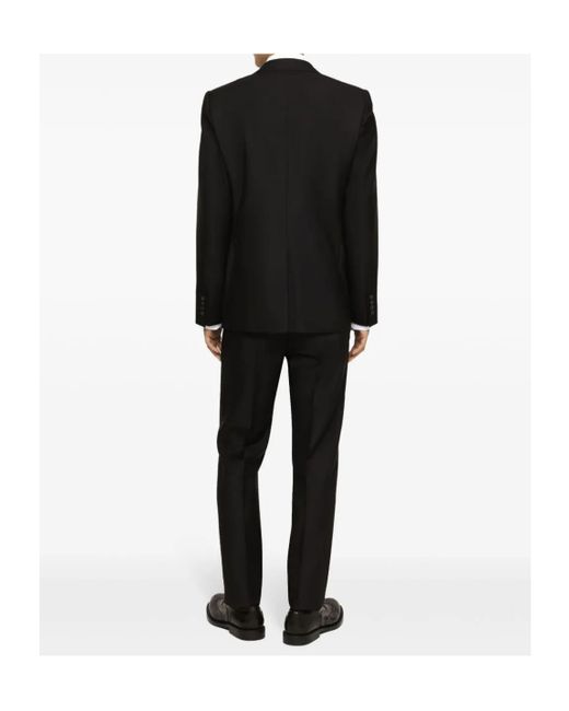 Dolce & Gabbana Black Martini-Fit Tailored Suit for men