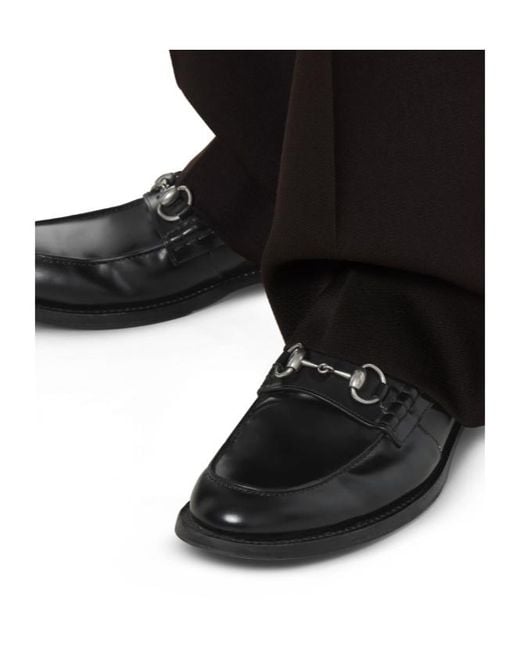 Gucci Black Elegant Low-Cut Loafer With Horsebit for men