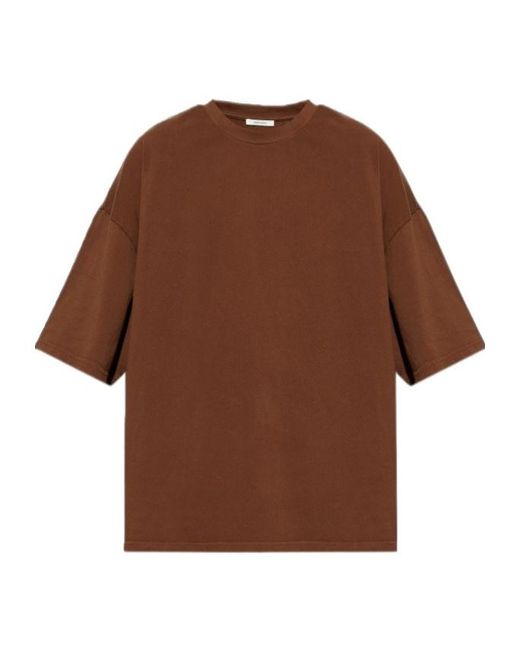 Entire studios Brown Oversized Crew Neck T-Shirt for men