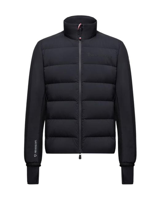 Moncler Blue Grenoble Araripe Zip-Up High Neck Jacket for men