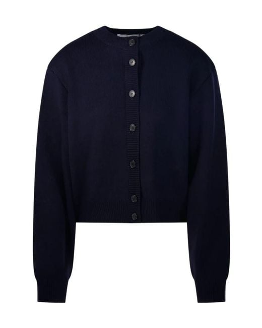 Rohe Blue Statement Shoulder Cardigan