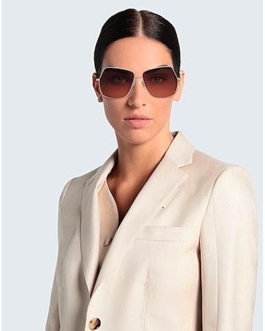 Max Mara Pink Abstract Frame Sunglasses