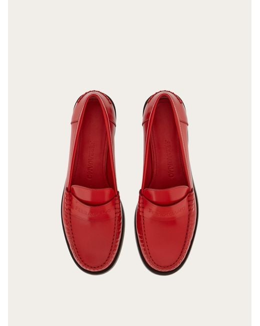 Ferragamo Red Logo Love Shoes