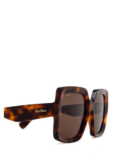Max Mara Brown Ernest Square Frame Sunglasses