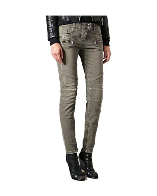 Balmain Gray Jeans With Belt Loops