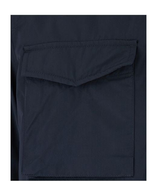 Aspesi Blue Long-Sleeve Casual Jacket for men