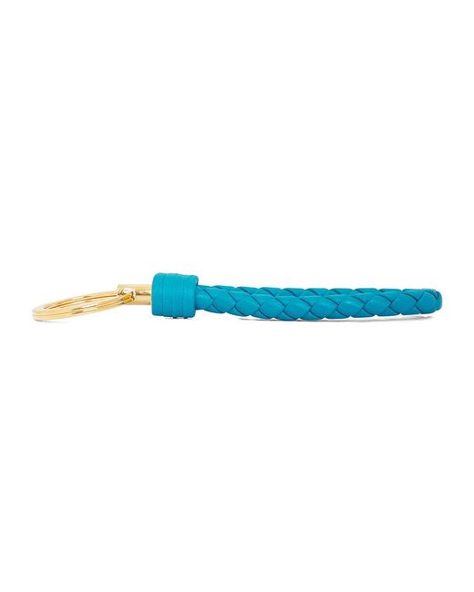 Bottega Veneta Blue Intrecciato Key Ring