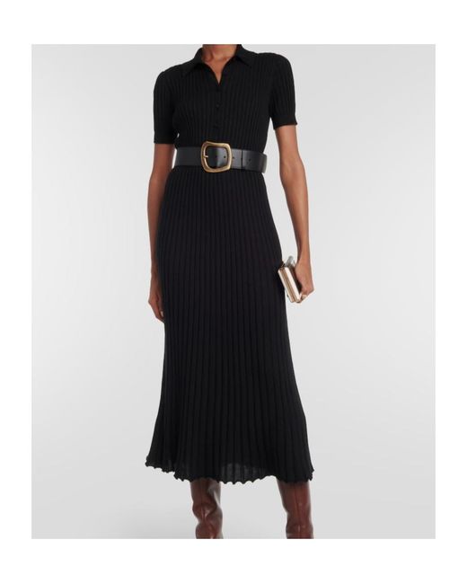 Gabriela Hearst Black Amor Short-Sleeved Dress