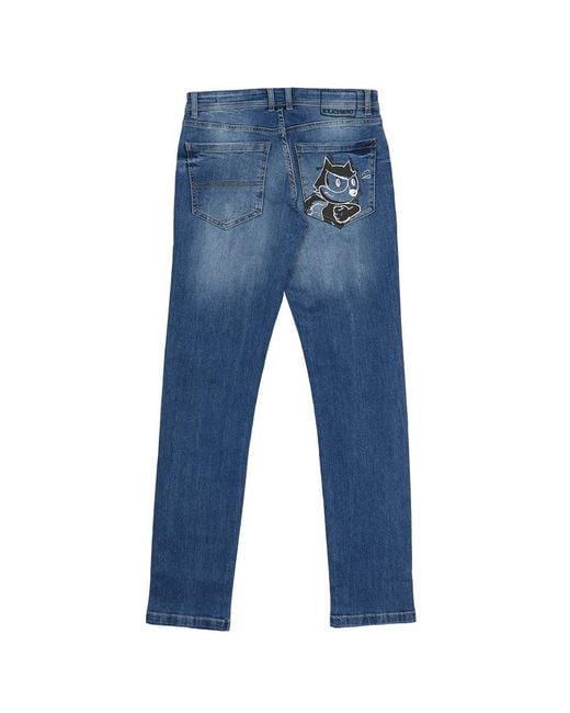 Iceberg Blue Straight Jeans for men