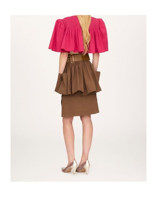 Chloé Brown Chloé Layered Utility Skirt