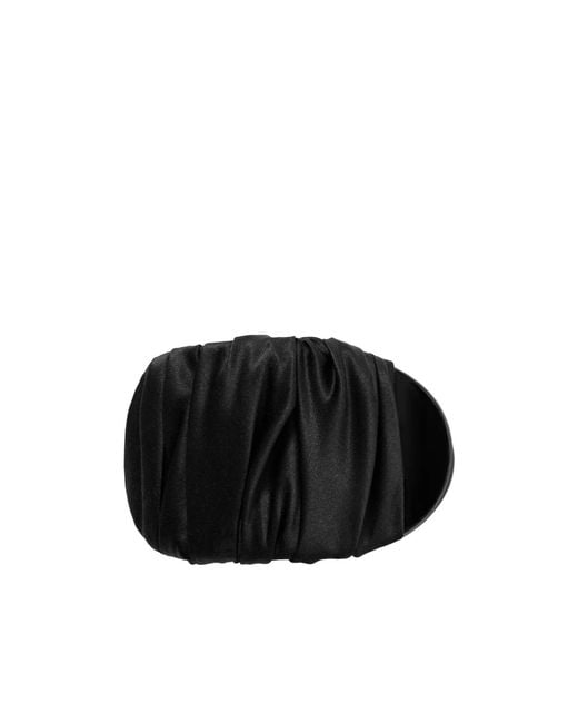 Jennifer Behr Black Tasha Pleated Clip