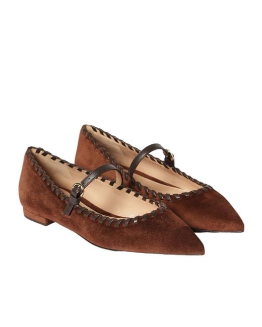 Gianvito Rossi Brown Braided Slingback Pumps