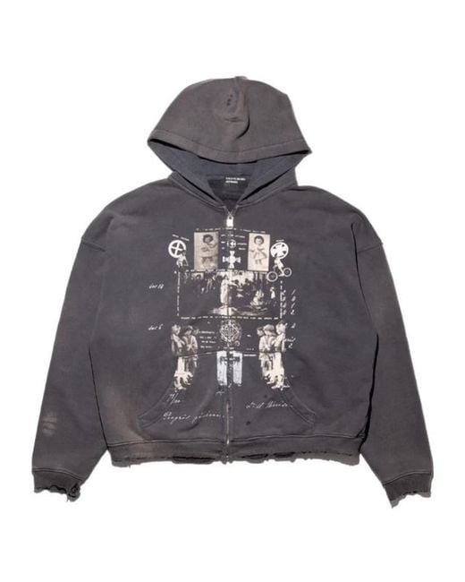 Enfants Riches Deprimes Gray Enfants Riches Déprimés Long-Sleeved Zip-Up Hoodie for men