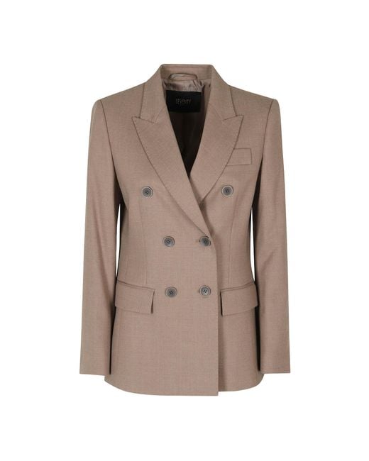 Seventy Brown Logo Blazer
