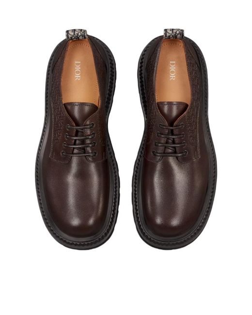 Dior Brown Buffalo Derby Shoe for men