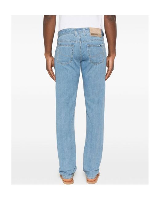 Jacob Cohen Blue Bard Button-Fastening Jeans for men