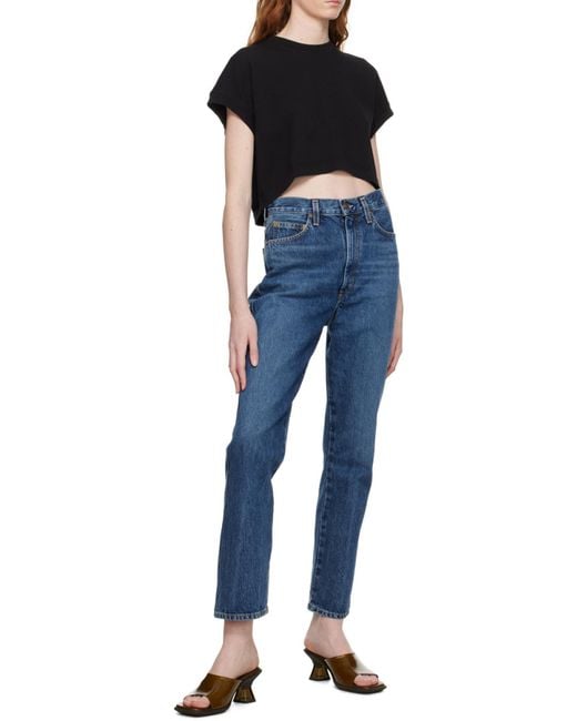 Agolde Blue Kick High-Waisted Jeans