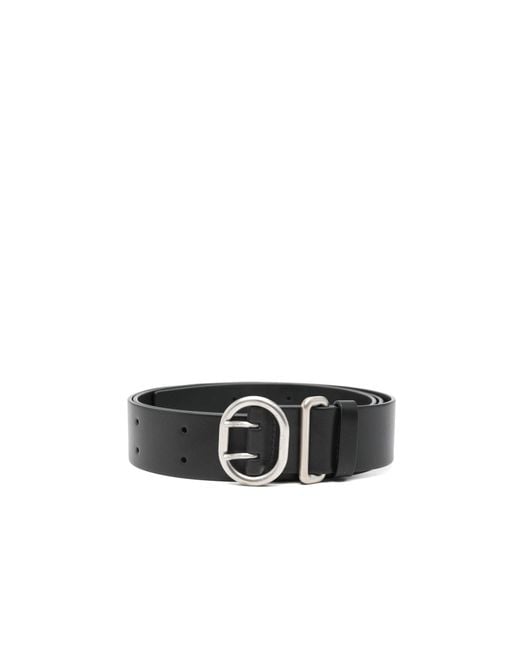 Jil Sander White Round Buckle Belt for men