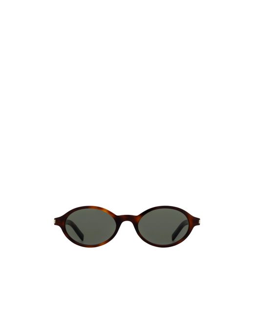 Saint Laurent White Round Sunglasses