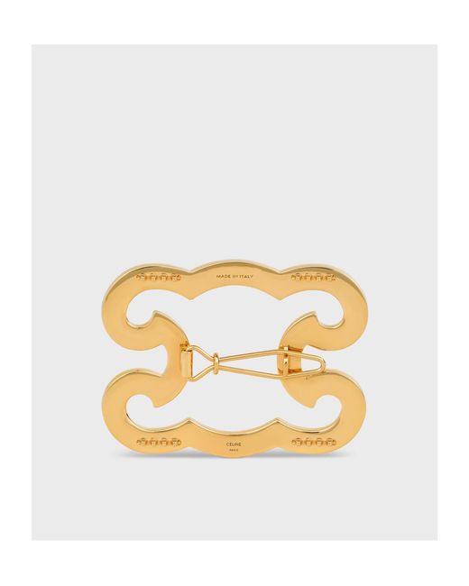 Céline White Triomphe Frame Hair Clip