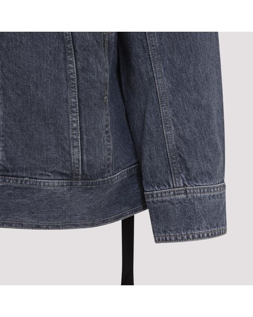 Rick Owens Blue Denim Buttoned Overshirt for men
