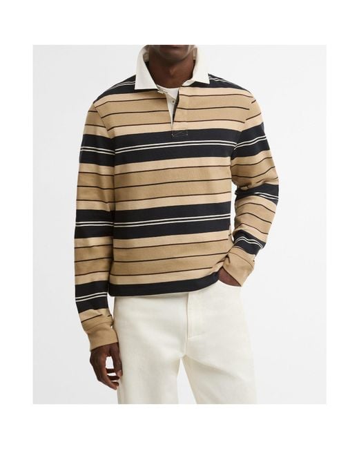 Barbour Multicolor Stripe Long-Sleeve Rugby Shirt for men
