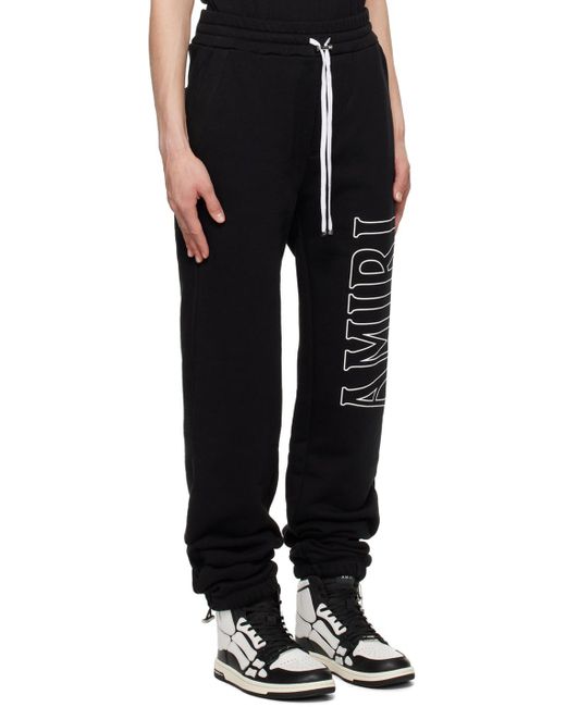 Amiri Black Logo-Print Track Pants for men