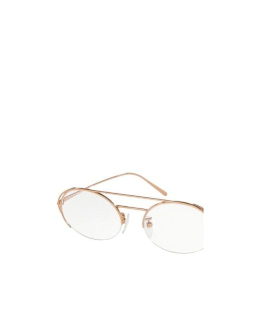 Prada White Circular Flat Mirror