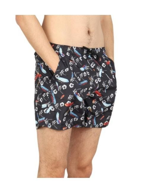 Marcelo Burlon Blue County Of Milan Drawstring Swim Shorts for men