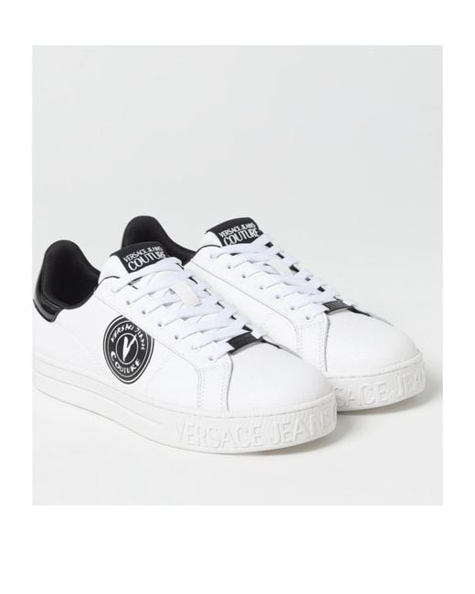 Versace Jeans Metallic Couture Logo Printed Low-Top Sneakers for men