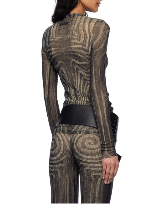 Jean Paul Gaultier Gray The Spirale Top