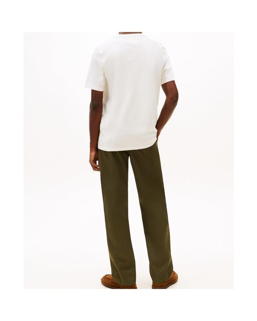 Tommy Hilfiger White Logo Short Sleeve T-Shirt for men