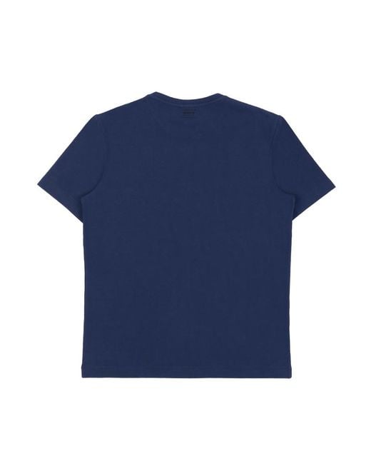 Armani Collezioni Blue Logo Printed T-Shirt for men