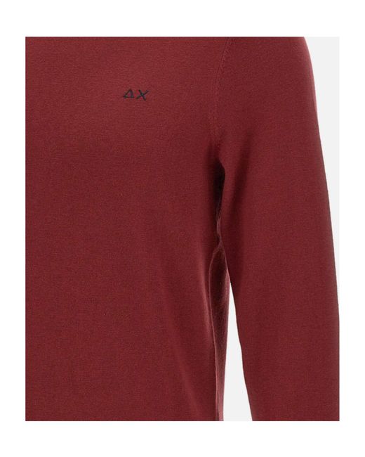 Sun 68 Red Striped Jumper for men