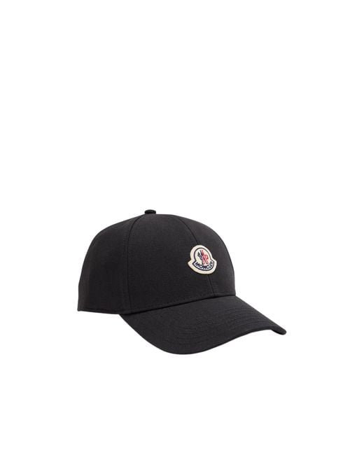 Moncler Black Simple Cotton Hat for men