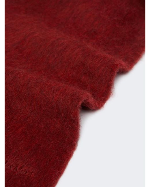 Max Mara Red Alpaca-Blend Scarf