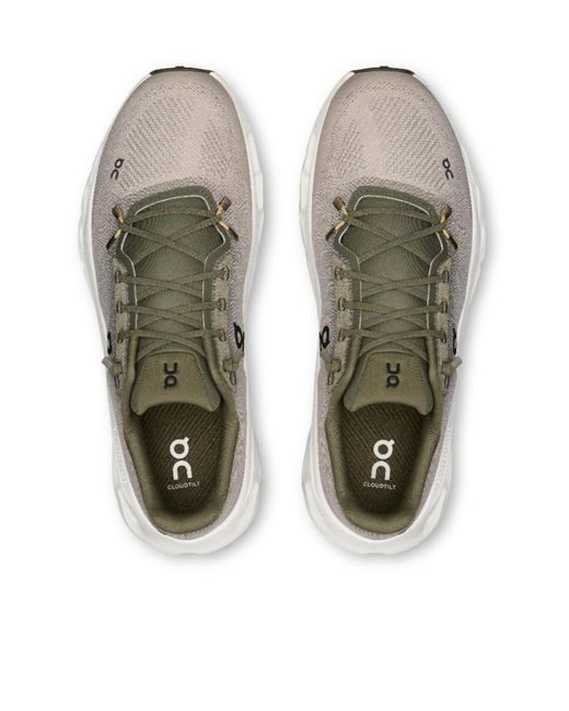 On Shoes Gray Cloudtilt Lace-Up Sneakers for men