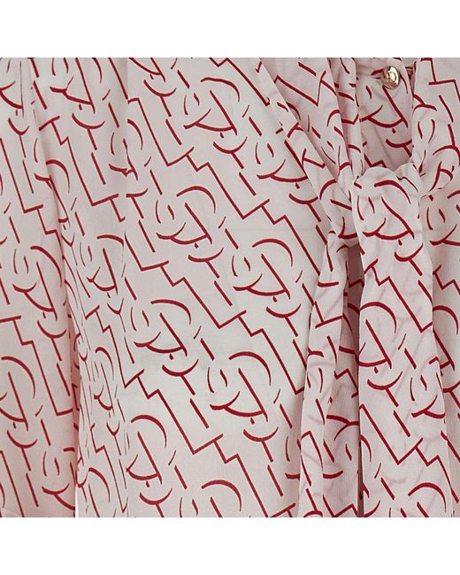 Liu Jo Pink Crêpe De Chine Shirt