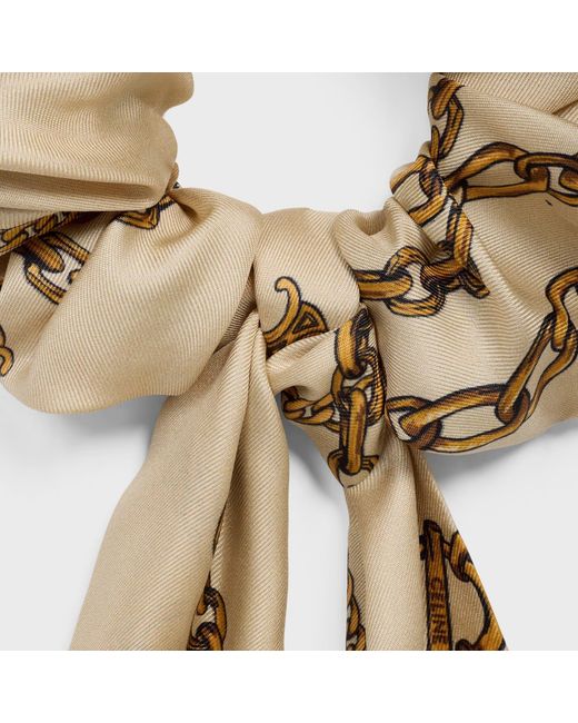 Céline Metallic Chains Bow Scrunchy