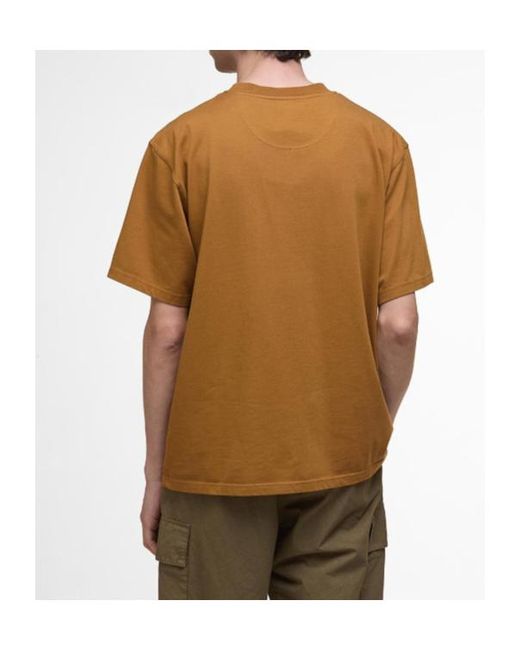 Barbour Brown Leazes T-Shirt for men