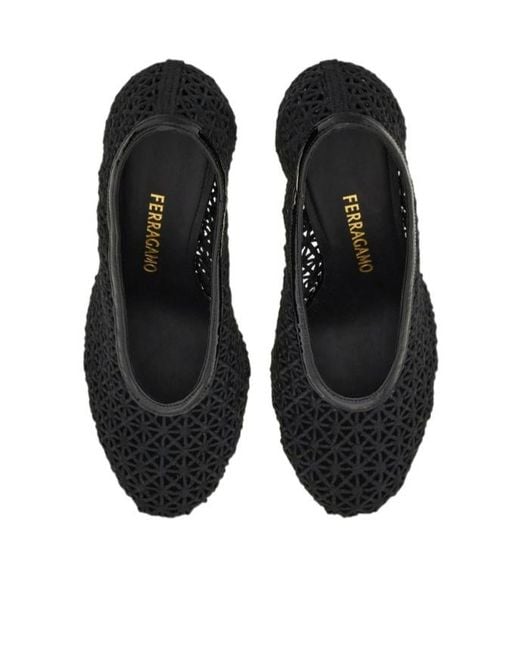 Ferragamo Black Ferragamo Macramé Pumps