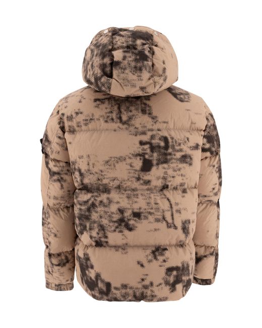 Stone Island Brown Termo Reactive Down Jacket for men