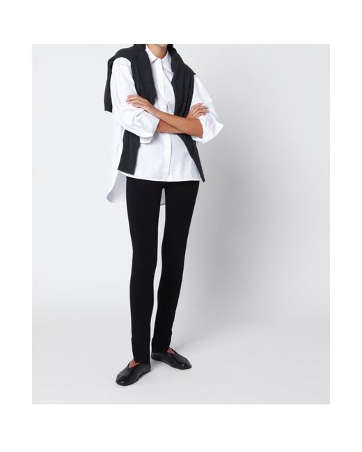 Totême White Button-Up Poplin Shirt
